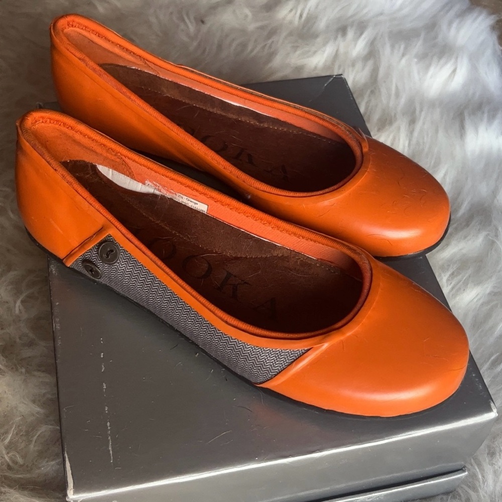 Chooka | Women’s Orange Slip-On Rubber Flats Shoes Rainwear Outerwear Size 7